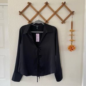 NWT | Wild Fable Bell Sleeve Satin Fly Away Top